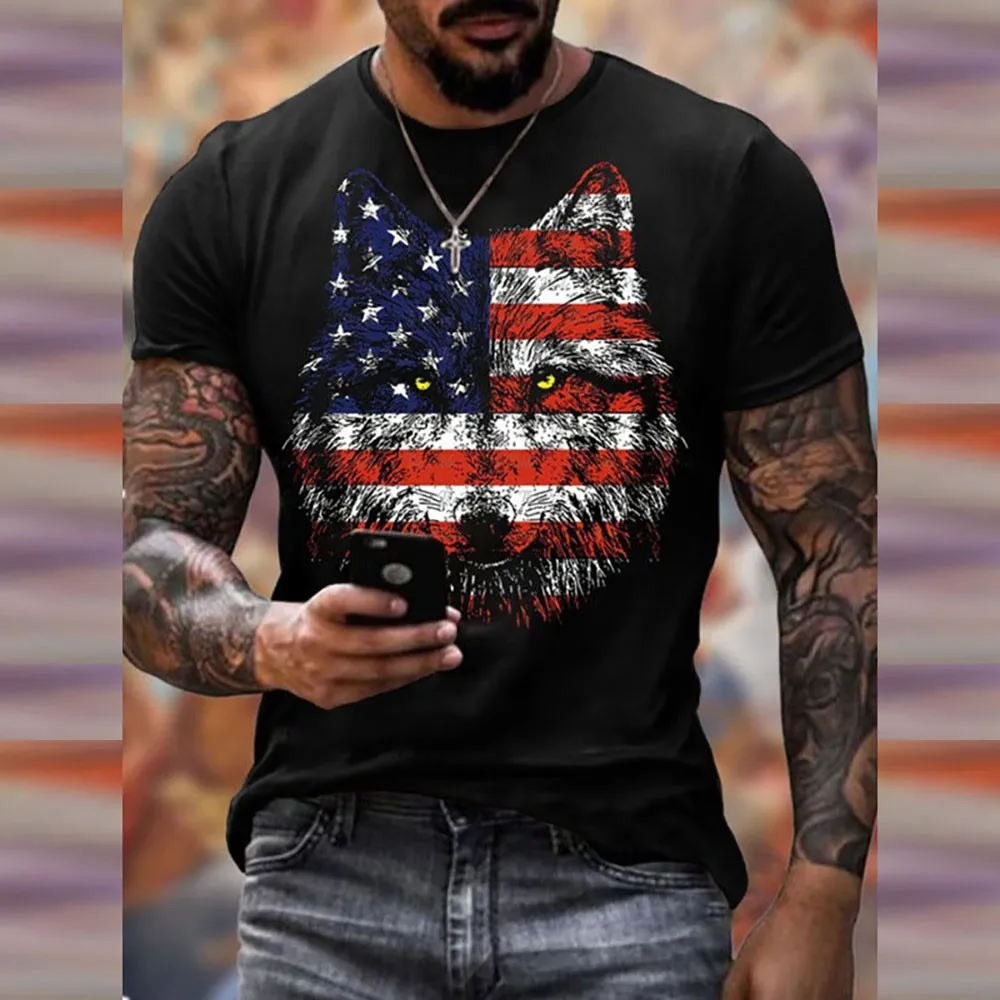 

Mens 3D Printed Crew Neck Tees Tops Short Sleeve Casual T-Shirt Polyester Sport Muscle Tops Comfortable Breather Fashion