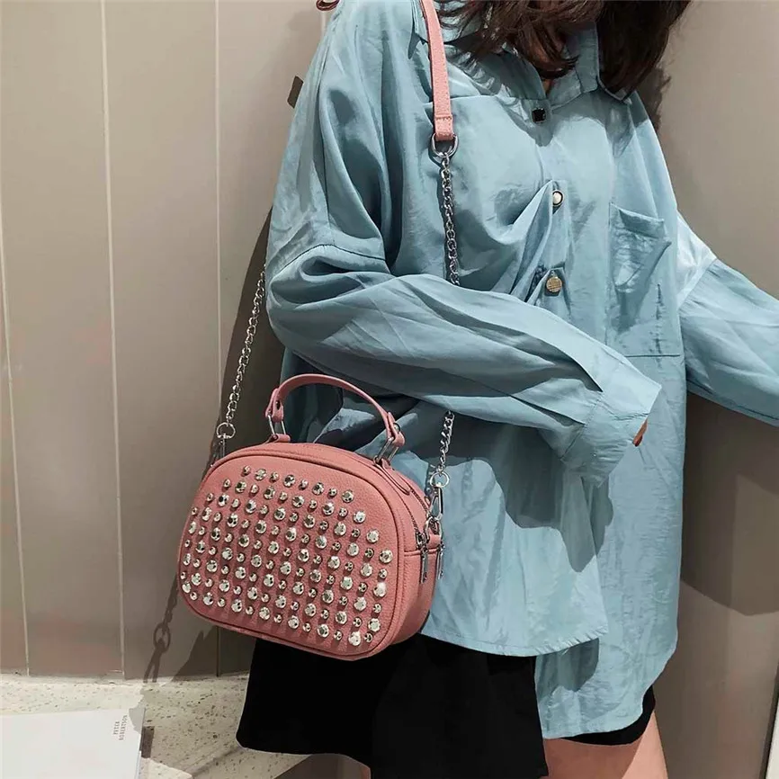 Small Messenger Chain Bag For Women 2019 Pu Leather Ladies Black Crossbody Bags Designer Luxury Female Shoulder Zipper 70 | Багаж и сумки