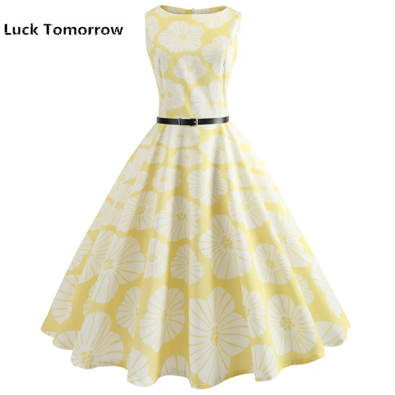 Женское винтажное платье миди с принтом ананасов белое пышной юбкой в стиле