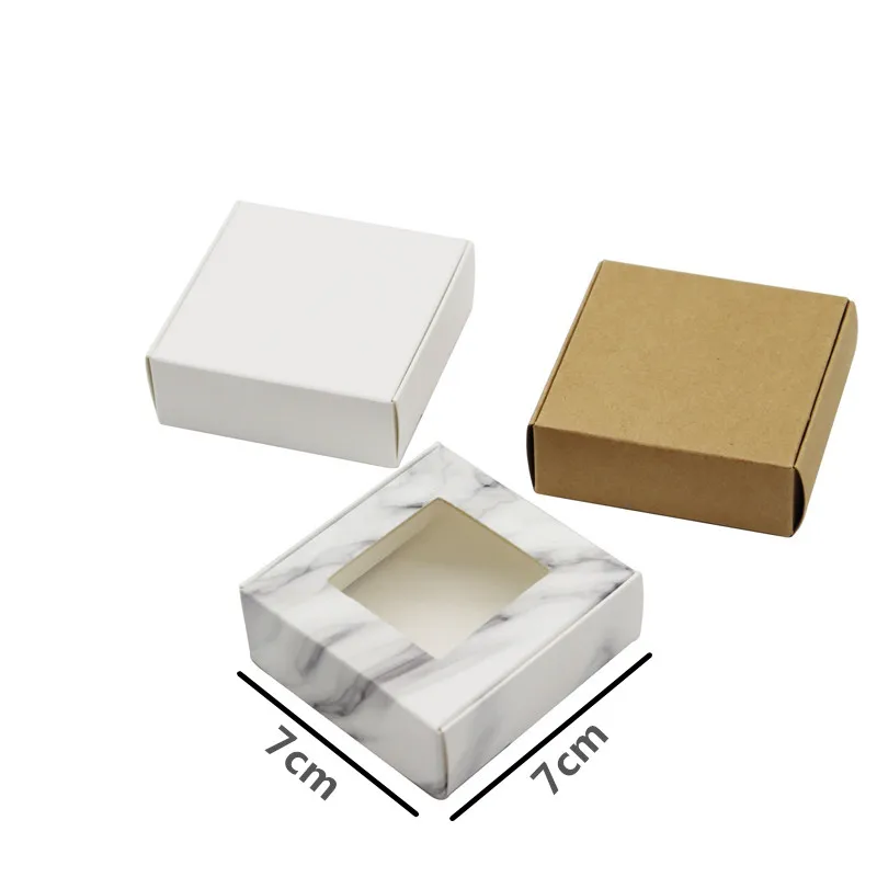 50 шт./лот 7x7x2 5 см коробка из крафт-бумаги коричневые картонные коробки для мыла