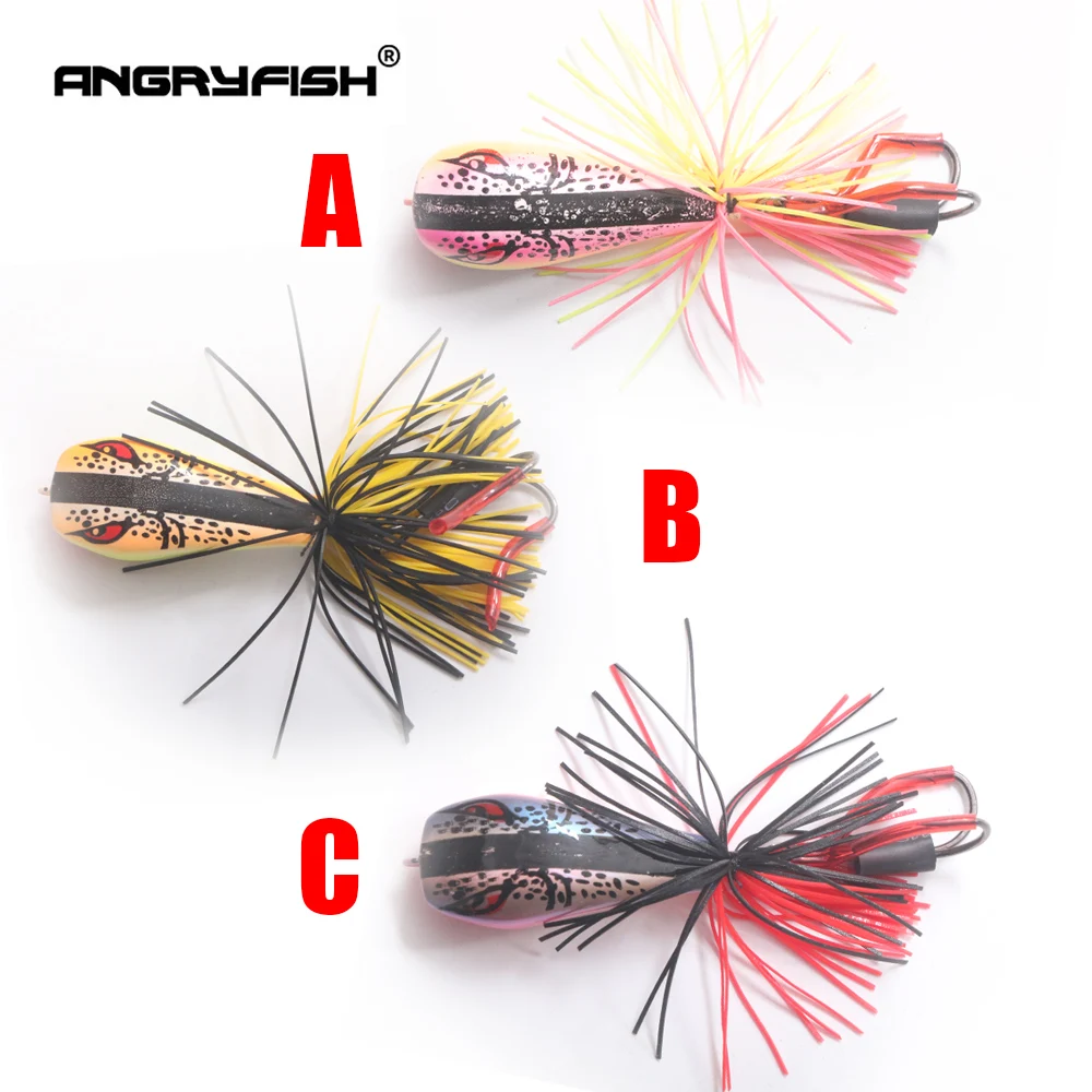 Angryfish 1 шт. лягушка рыболовные приманки силиконовая проволочная приманка 90 мм 10 г