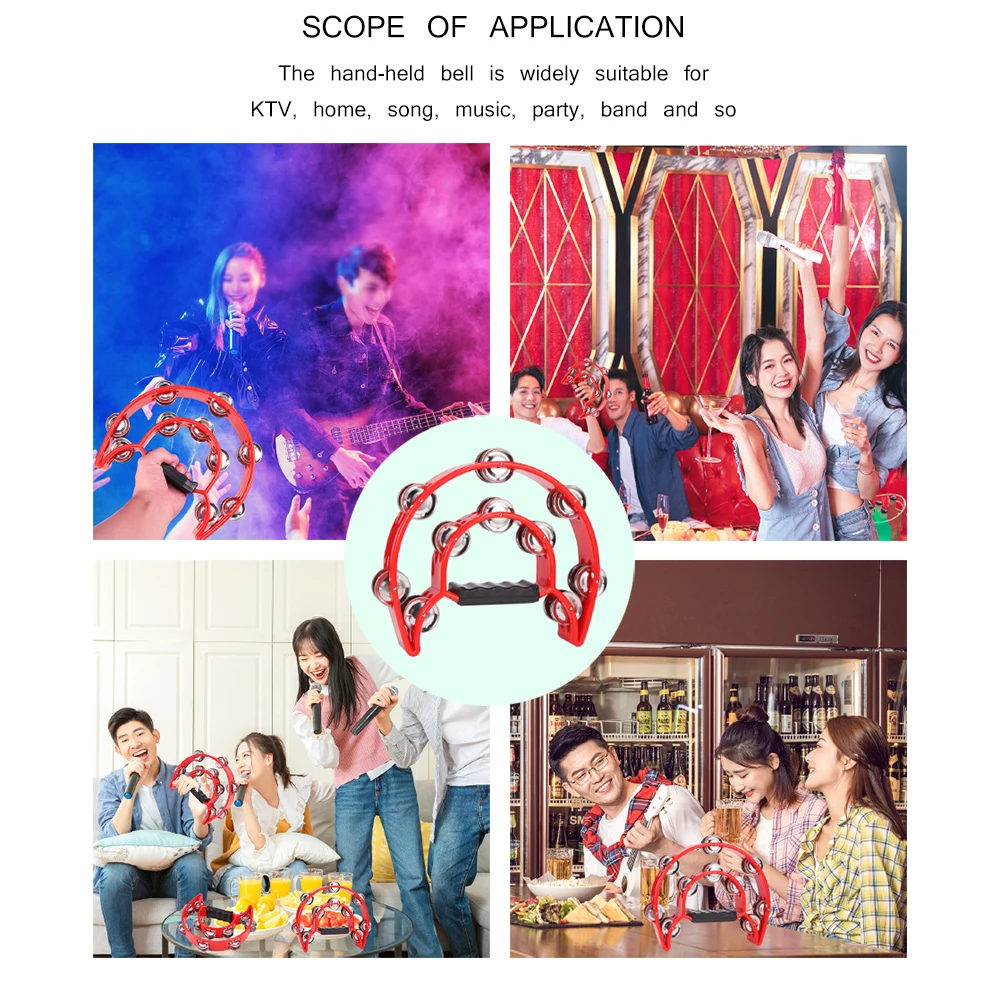 1 шт. колокольчики бубен перкуссия музыкальные инструменты ручной Колокольчик