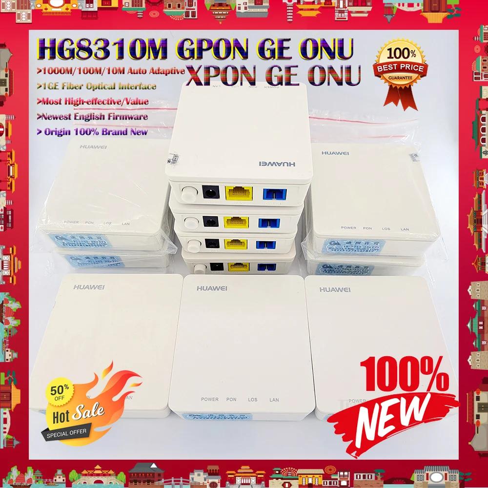 100% новый XPON GPON EPON HG8310M 1GE ONU HG8010H 8310M 8010H Волоконно Оптический Терминал класса B + FTTH