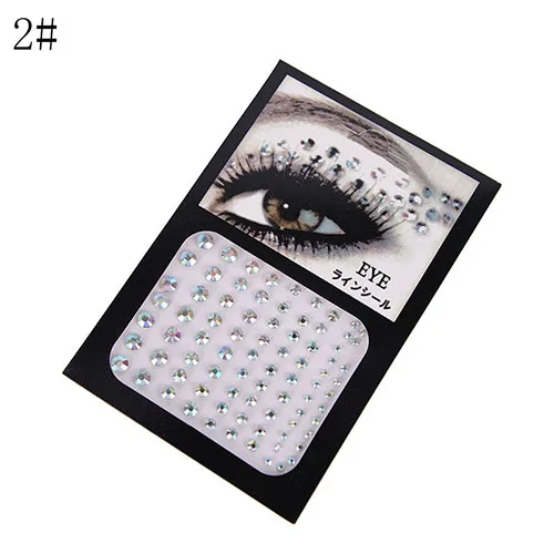 

DIY 3D Face Diamond Temporary Sexy Crystal Beads Diamond Festival Party Makeup Tools Eyes Glittering Makeup Decorative Stickers
