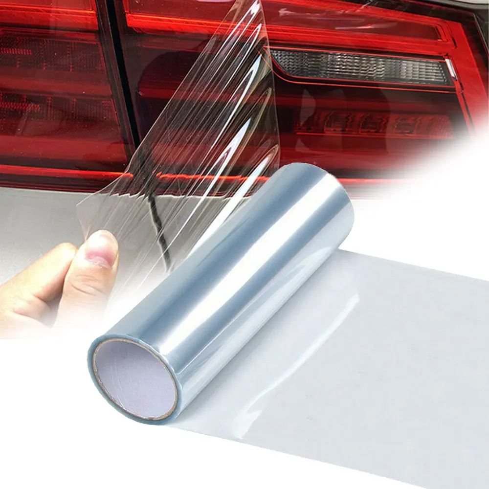 

12''x48" Car Light Transparent Protector Film Vinyl Wrap UV Protection For Tail/ Head/Brake/Fog Light 30*120cm