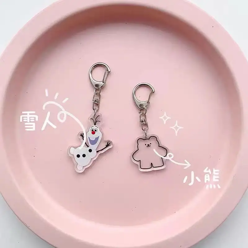 В Корейском стиле Модные женские туфли сумка кулон Милые снеговика медведь