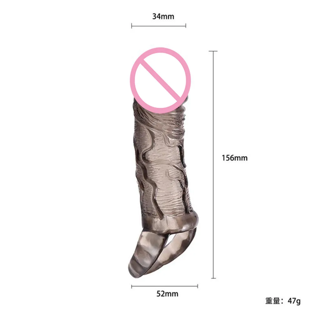 Silicone Penis Enlargement Condoms Extension Sleeves For Adults Intimate Goods Reusable Condom Cock Rings drop shipping | Красота и
