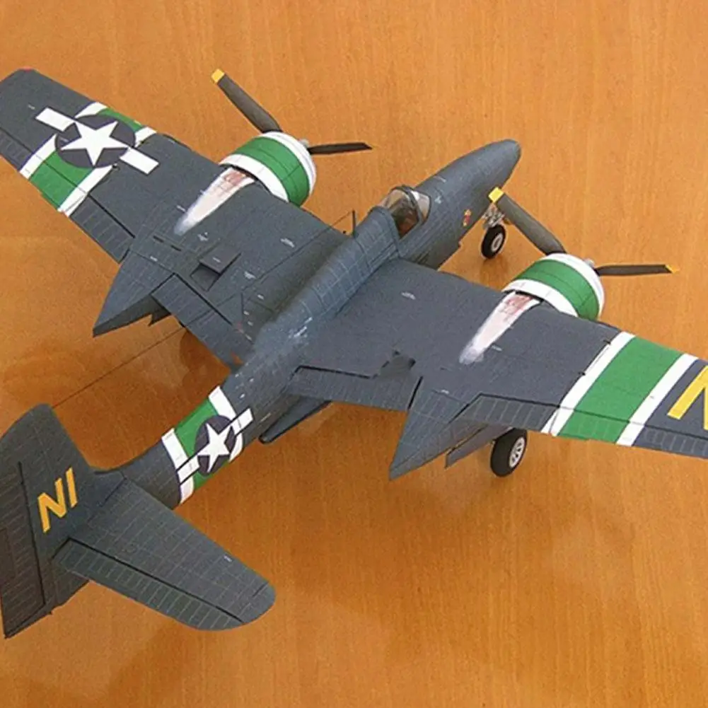 

1:33 American F7F Tigercat Fighter Paper Model Airplane Military Model Fan Model Educational Military DIY Tigercat Toys Q5R7