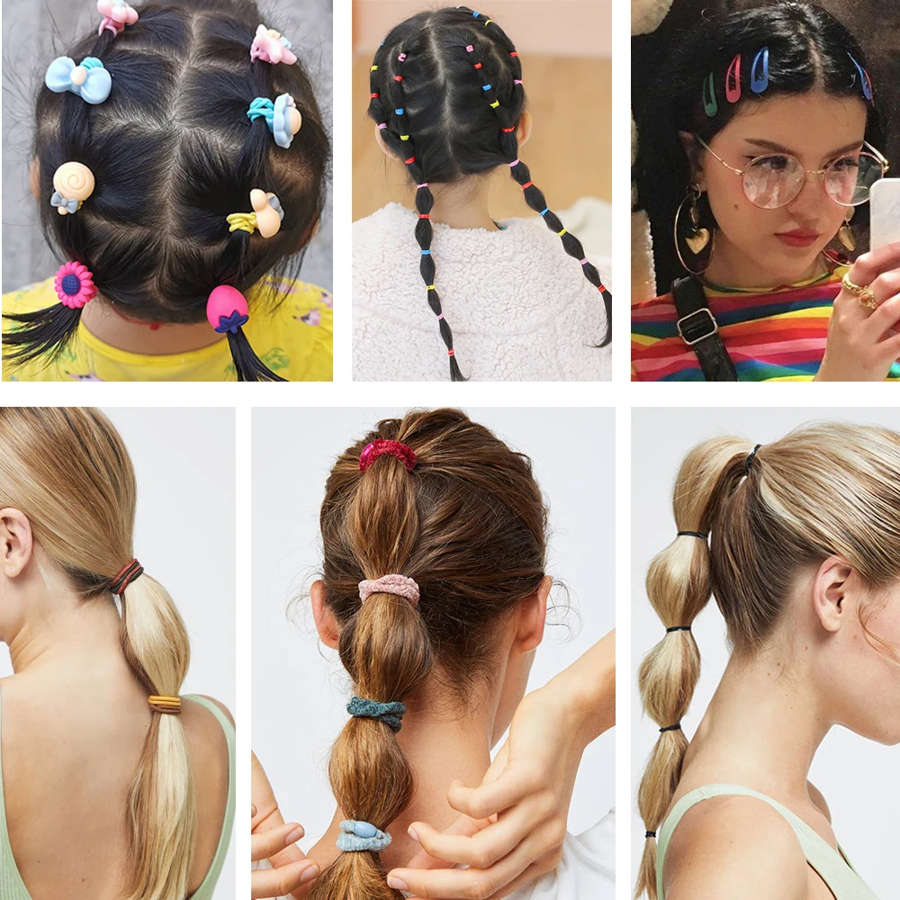 

New 780pcs Girls Scrunchies Elastic Hair Band Kids Hair Accessories for Women Fashion Hair Tie Baby Hairpin Rope Headwear