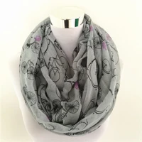 multi usage fashion women bicycle infinity scarf prints shawl lady stripe scarf popular ring scarves for four seasons