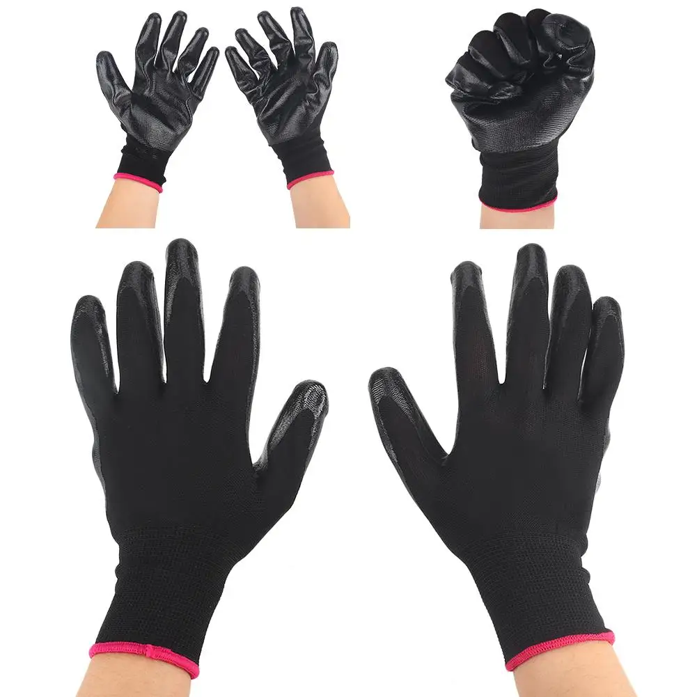 

1Pairs Work Gloves Garden Gloves Mittens House-Moving Courtyard Multi-Function Nylon + PU Coating Plant Hunting Non-Slip