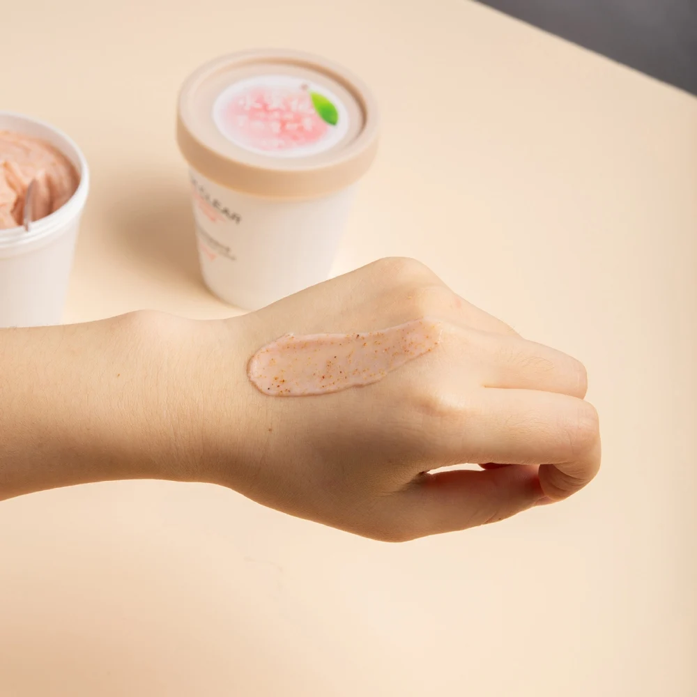 

200g Peach Body Scrub Deep Cleansing Cutin Refine Pores Scrub Remove Dead Skin Body Cream Hydrating Exfoliating Scrub Lotion