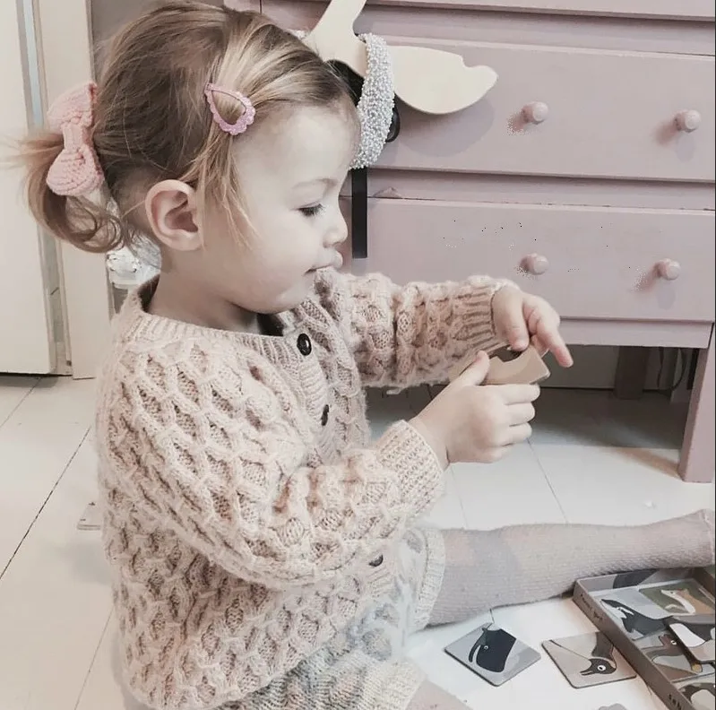 Осень зима 2019 вязаный свитер для маленьких мальчиков и девочек с бриллиантами