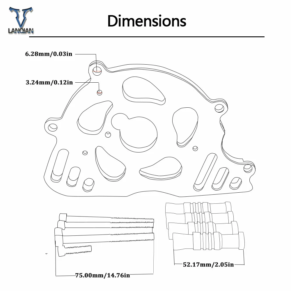 

For KAWASAKI Z1000 Z 1000 Motorcycle Accessories Front Sprocket Guard Cover Left Side Engine 2010 2011 2012 2013 2014 2015 2016