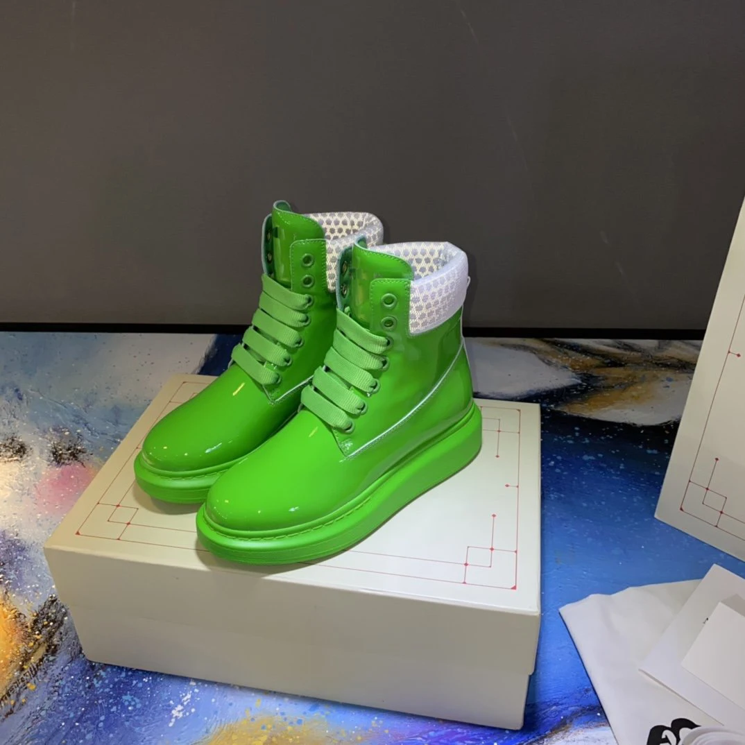 Ботинки из натуральной кожи для мужчин и женщин удобные ботинки на платформе