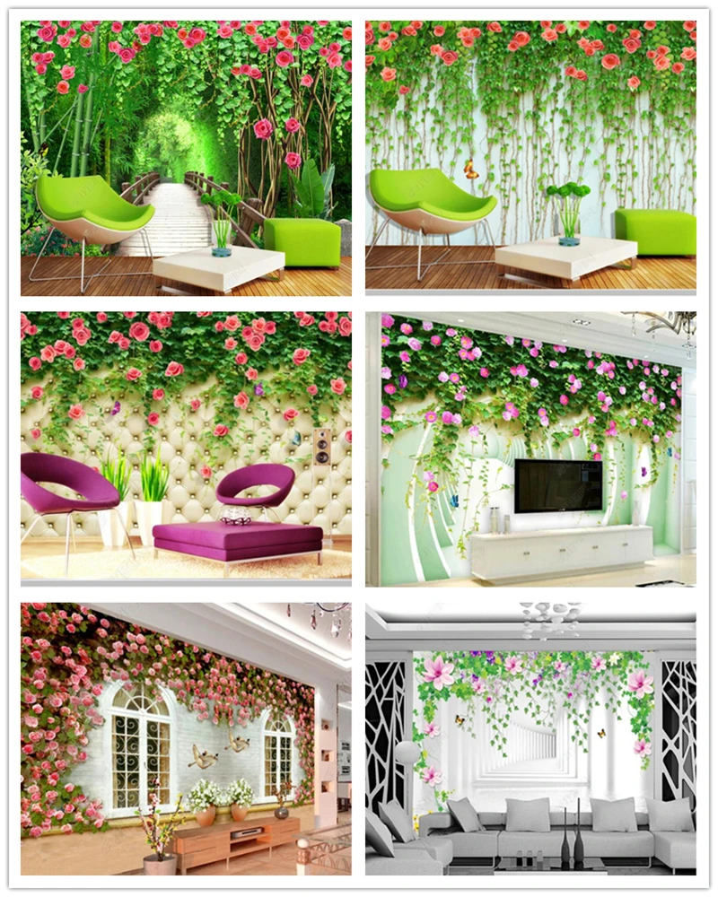 

Обои 3D с изображением роз, настенные бумаги для гостиной, телевизора, спальни, домашний декор, бара, кафе, фоновая роспись