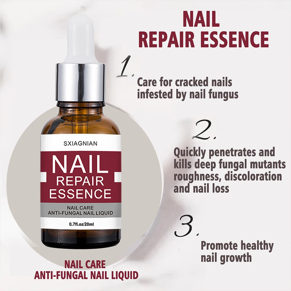 Nail Repair Essence Nail Fungus Treatment for Cracked Rough Fungal Nails Strengthen Damaged Nails of Fingernails Toenails