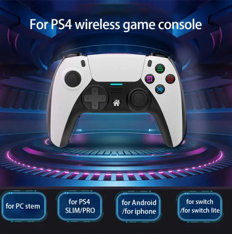 

Newest Wireless Game Controller For PS4 Elite/Slim Console Gamepad With Programmable Asymmetric Somatosensory Vibration Engine