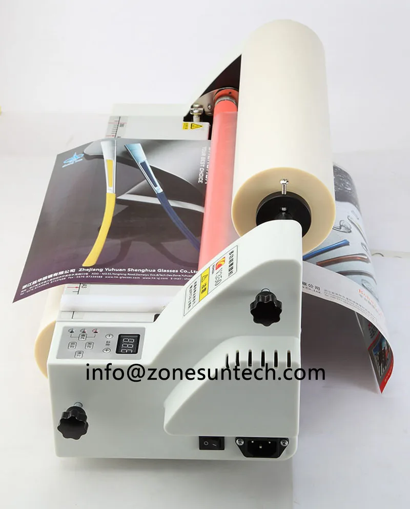 

13" V350 Laminator Four Rollers Hot Roll Laminating Machine Electronic Temperature Control Single and Sided a Heating Mode