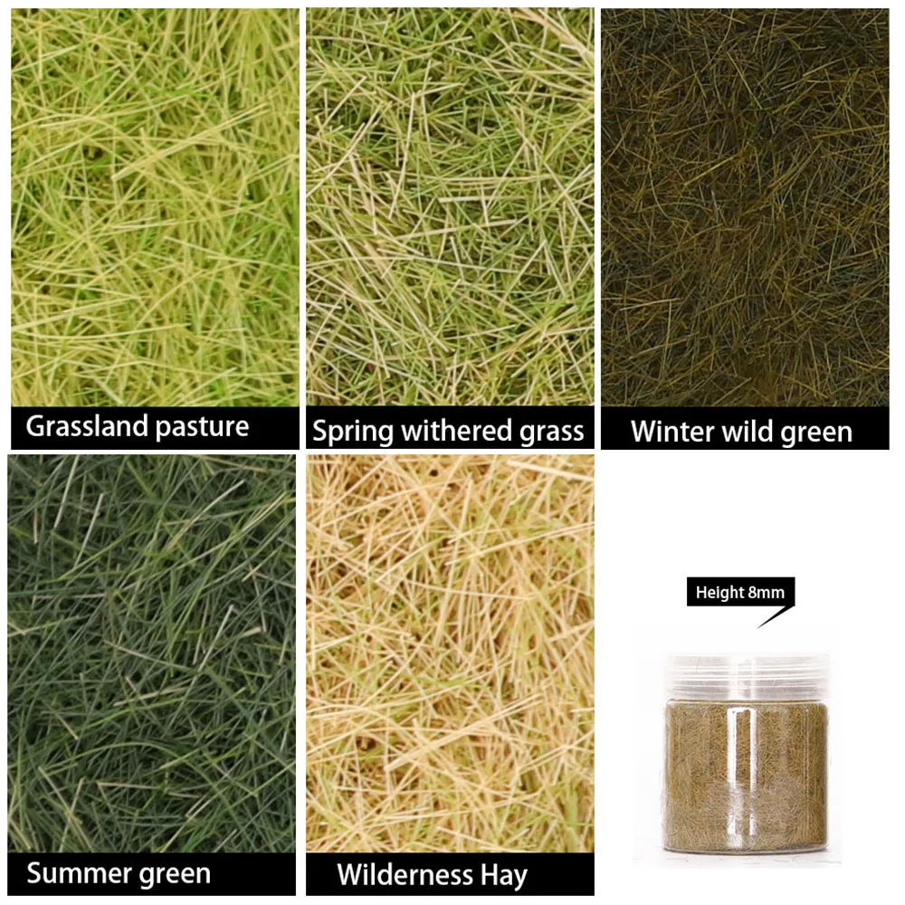 Нейлоновый газонный порошок статическая Игрушечная модель травы 8 мм