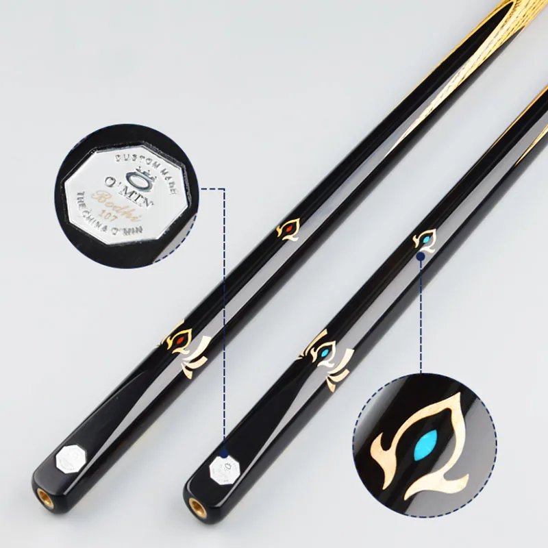 Один кусок Snooker Cue Omin PuTi 10 мм размер наконечника инкрустированная ручка с s Чехол