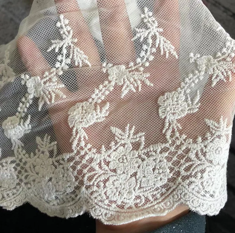 Африканская кордная ткань 1 м 18 см широкая белая хлопковая сетка кружевная