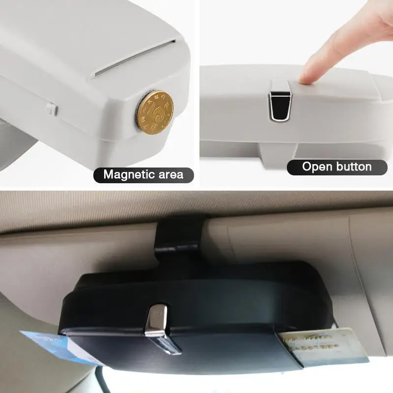 Универсальный автомобильный козырек футляр для солнцезащитных очков ящик