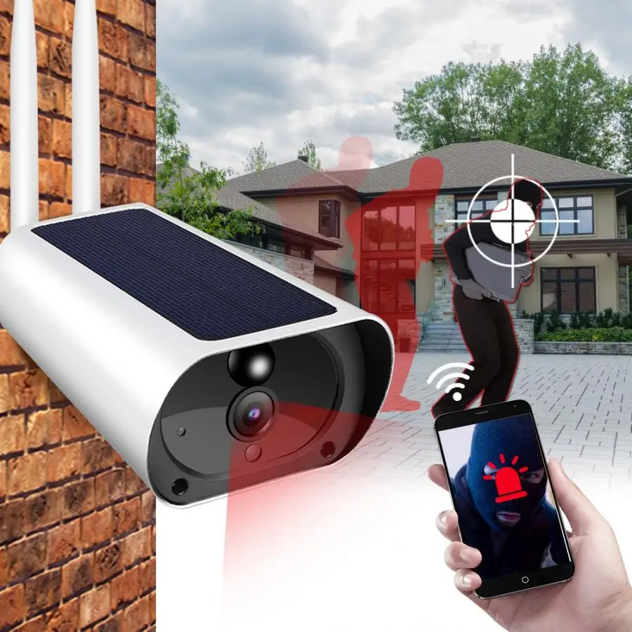 Беспроводная wi fi камера на солнечной батарее с 4 кратным увеличением 1080P