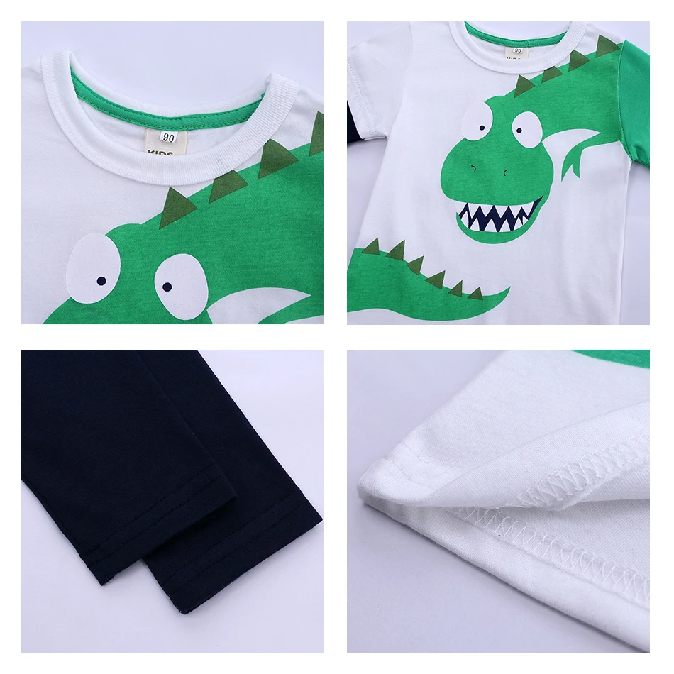 

Boys Clothes Long Sleeve Tshirts Spring Autumn Casual Cotton Kids Children O-neck Cartoon Dinosaur Print Boys Tops & Tees