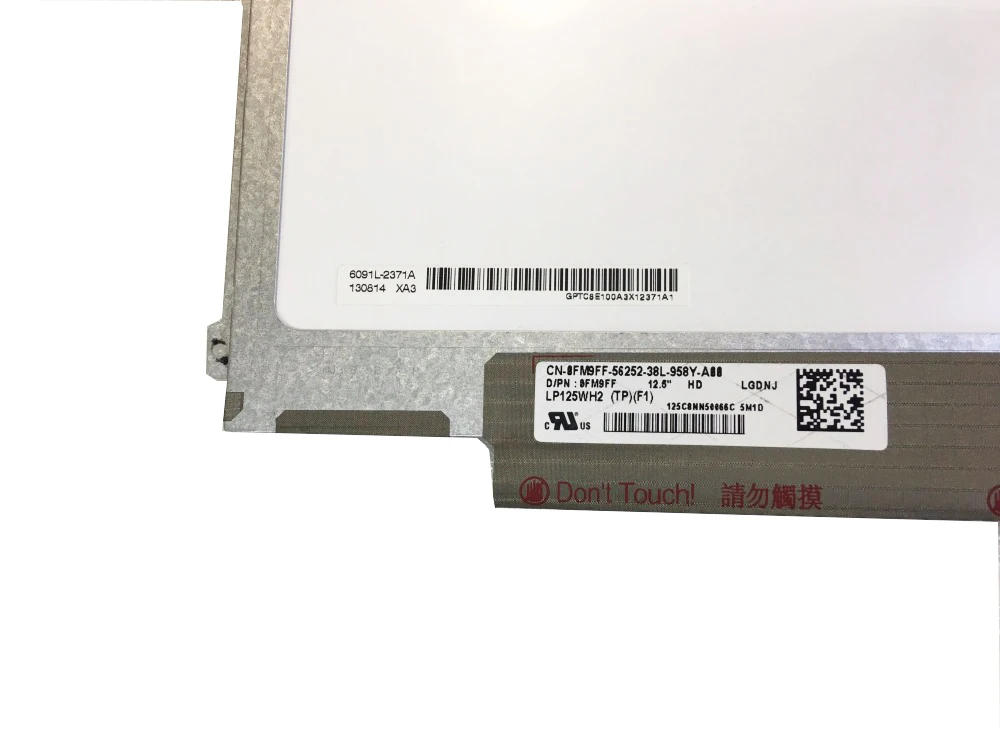 

12.5 " inch Laptop LCD Screen LP125WH2 TPF1 D/PN: 0FM9FF HD 1366x768 Non-touch 30 Pin Panel Display Matrix Replacement