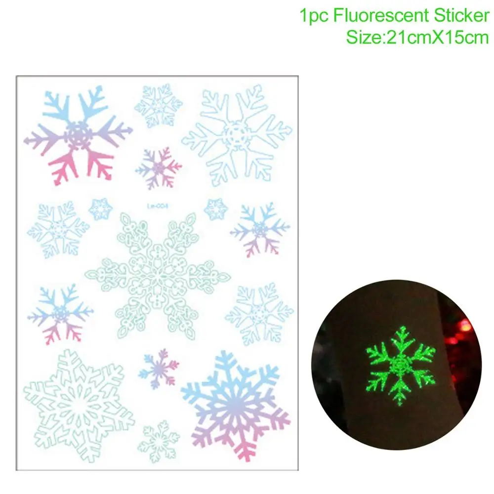 Luminous sticker 1 Huiran, 3 м, Рождественский баннер, Рождественское украшение для дома,, рождественские украшения, Санта, снеговик, Noel, флаги, год,, натальный - Цвет: Luminous sticker 1