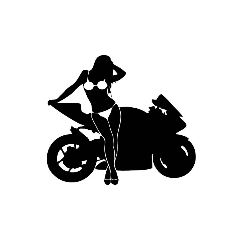 

Sexy Fashion Motorcycle Girl Car Sticker PVC Decal Car Bumper Window Sticker Decoration ZWW-2433,13cm*11.3cm