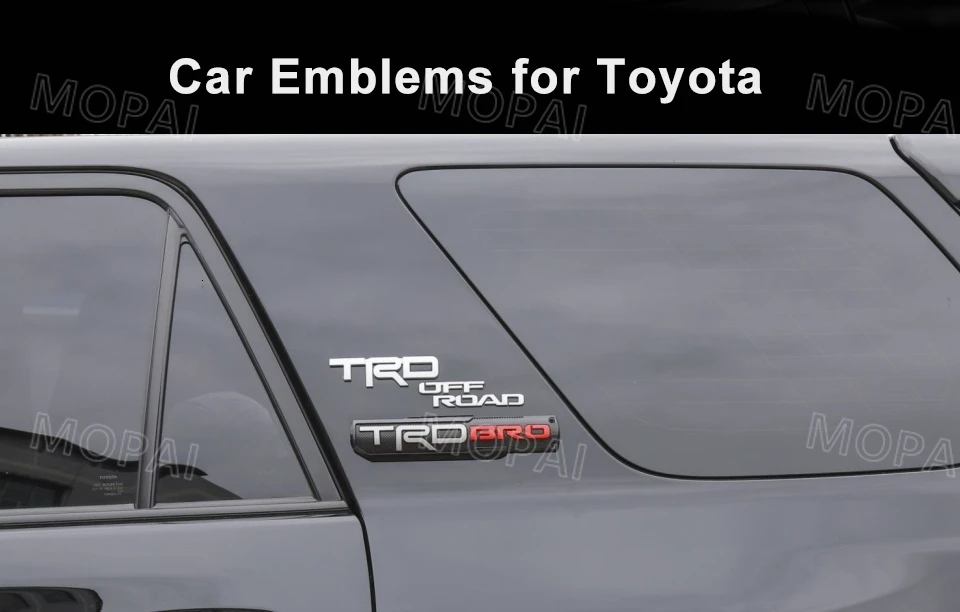 Автомобильные эмблемы MOPAI для Toyota ABS, эмблема TRD, наклейки на значок, Стайлинг для Toyota 4Runner для Toyota TUNDRA, автомобильные аксессуары