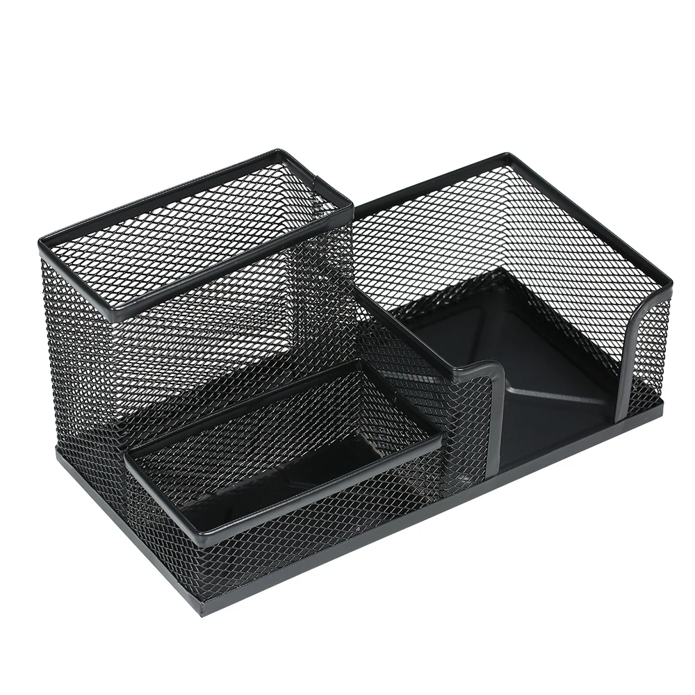 Держатель для ручек 3 отделения органайзер стола металлическая сетка офисный