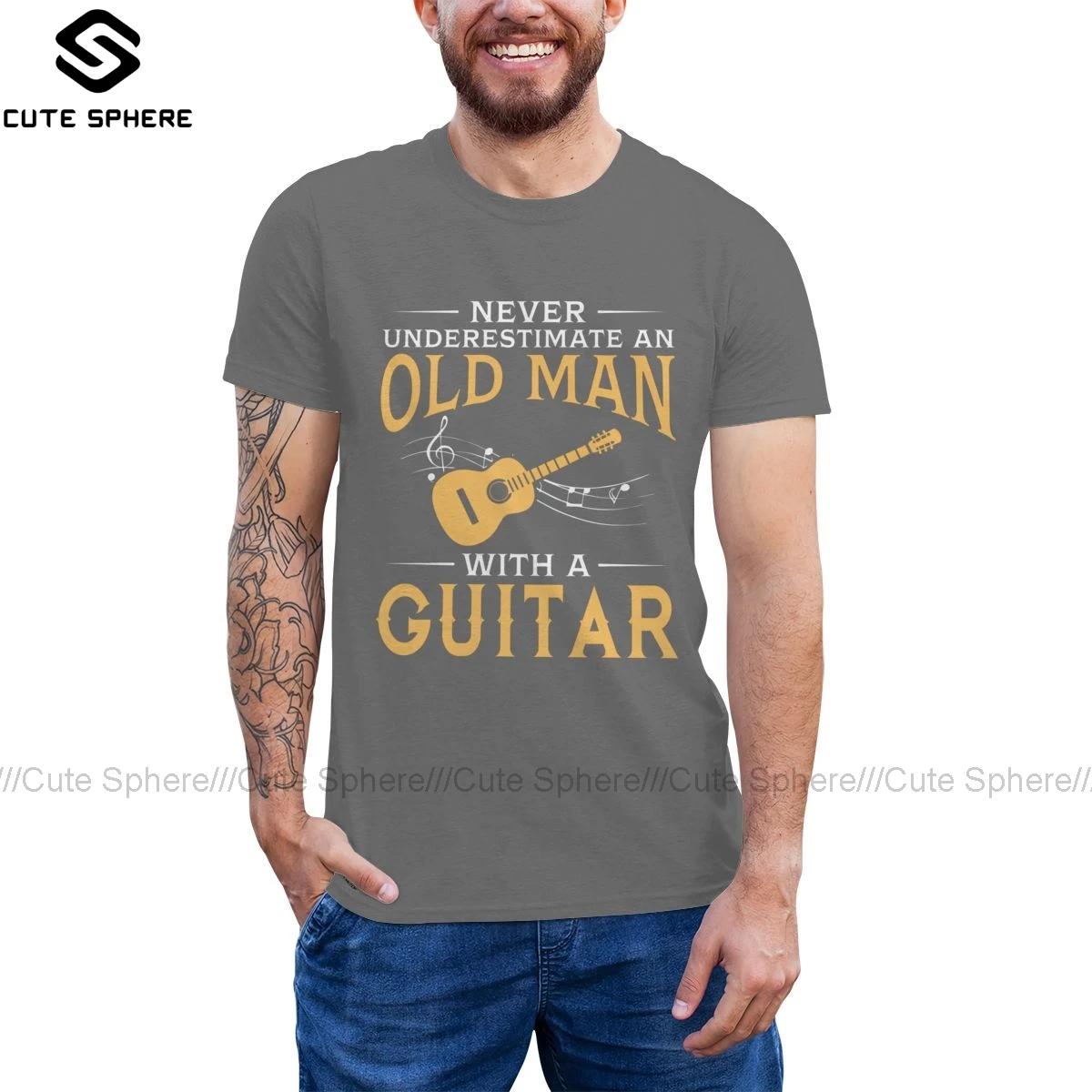 elektrische gitarre t hemd eine alte mann mit einer gitarre t shirt kurzarm graphic tee shirt xxx lustige t shirt free global shipping