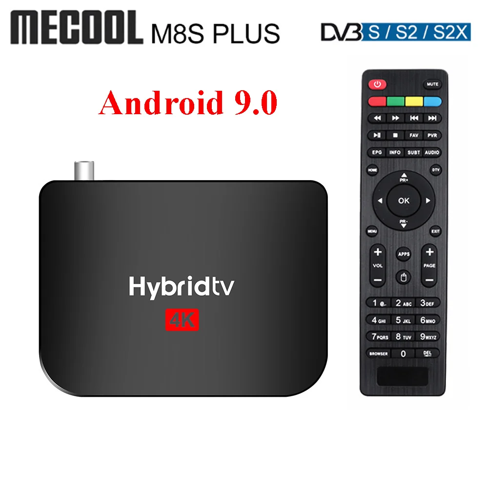 MECOOL M8S плюс DVB T2 ТВ BOX Android 9 0 Amlogic S905X2 2 Гб Оперативная память 16 Встроенная Smart Media Player