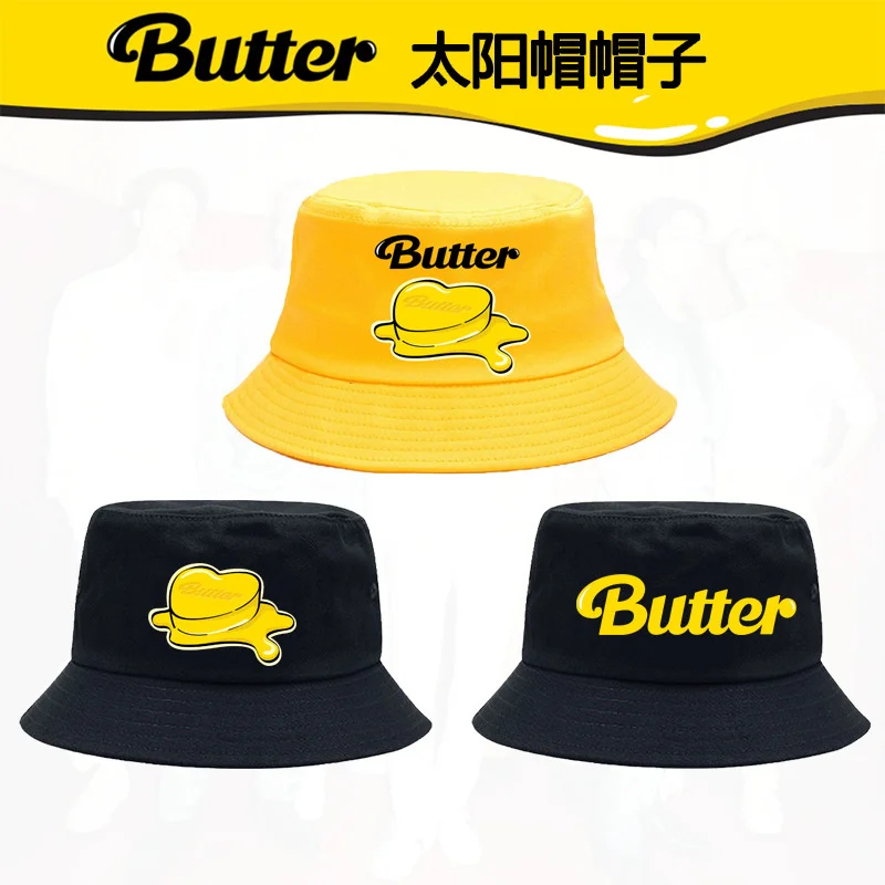 

KPOP Bangtan Boys new album butter The same concert logo sun hat fisherman hat hat surrounding