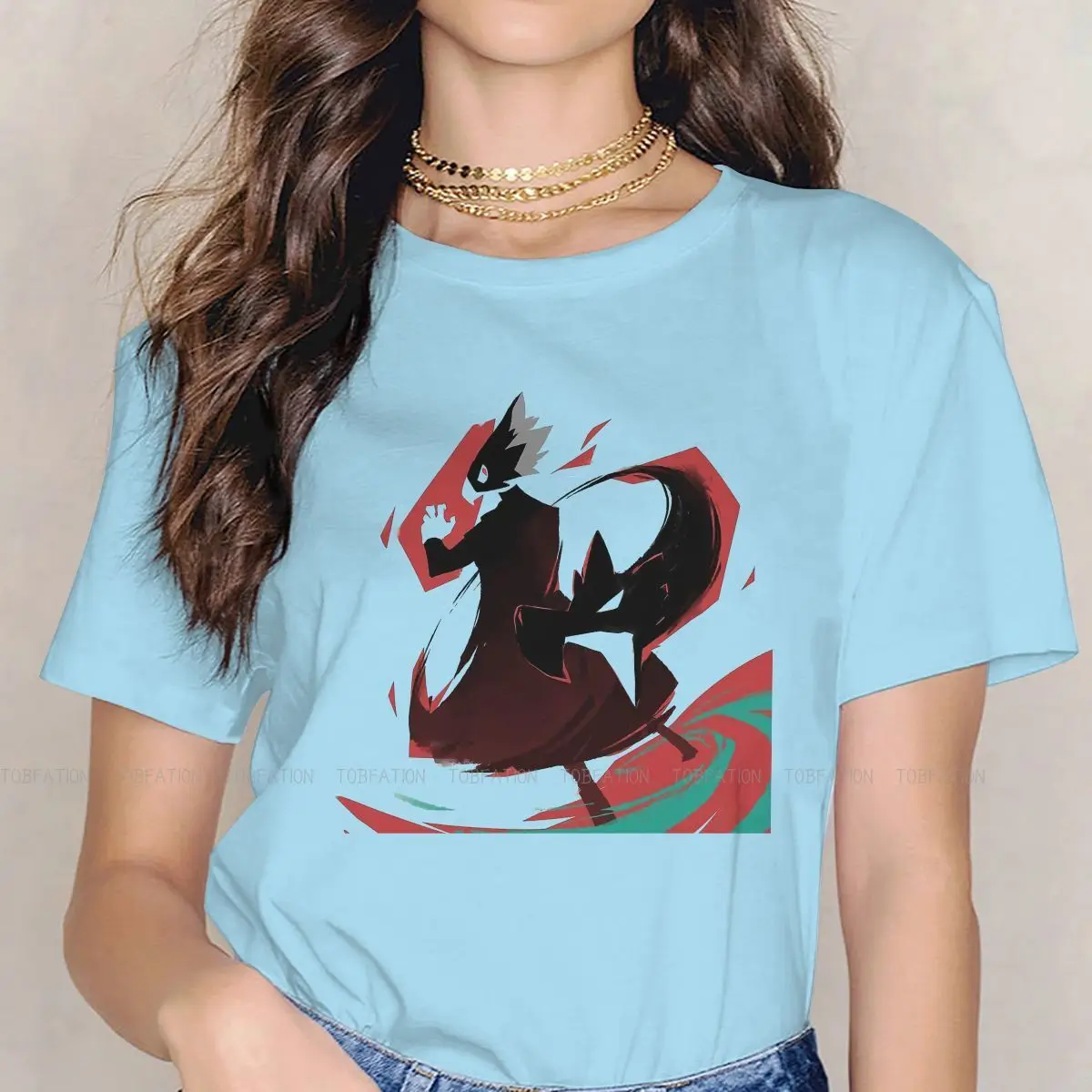 

Новинка, футболки BNHA MHA Tokoyami, женский топ из Ткани в стиле Харадзюку с надписью «Моя геройская Академия DEKU», футболка большого размера 4XL с кр...