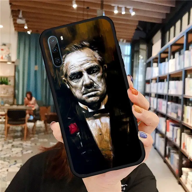 

balck The godfather god father Phone Case For Huawei honor Mate P 9 10 20 30 40 Pro 10i 7 8 a x Lite nova 5t Soft silicone funda