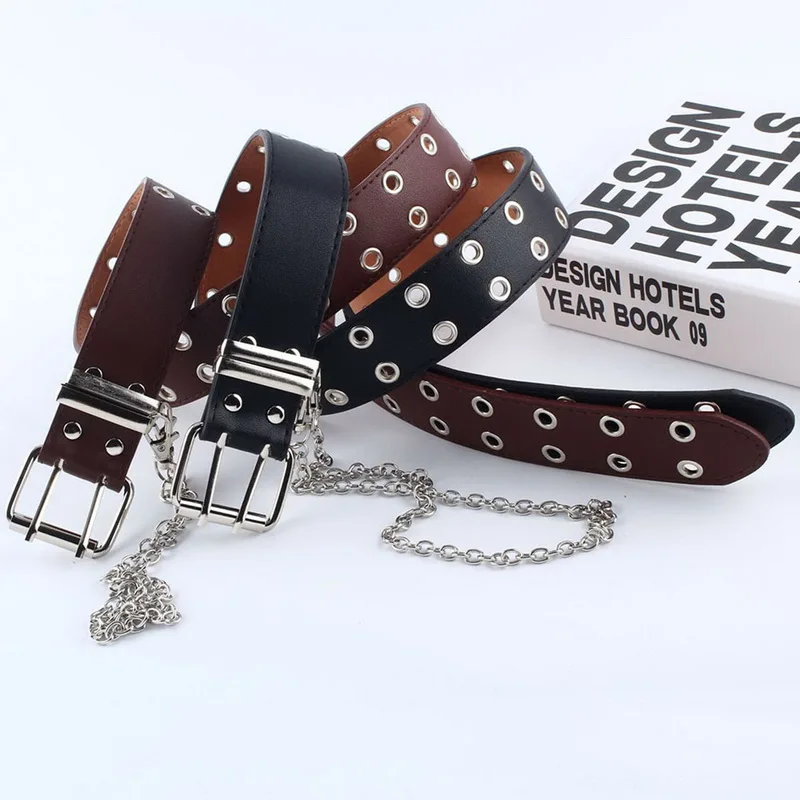 

2021 Fashion Alloy women belt Belt Chain luxury for women belt Genuine Leather New style fashion Pin Buckle jeans Decorative