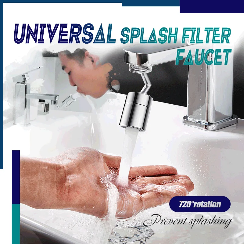 

720Rotation Universal Splash Filter Faucet Kitchen Faucet Aerator Water Tap Nozzle Bubbler ABS Water Saving Nozzle Sprayer