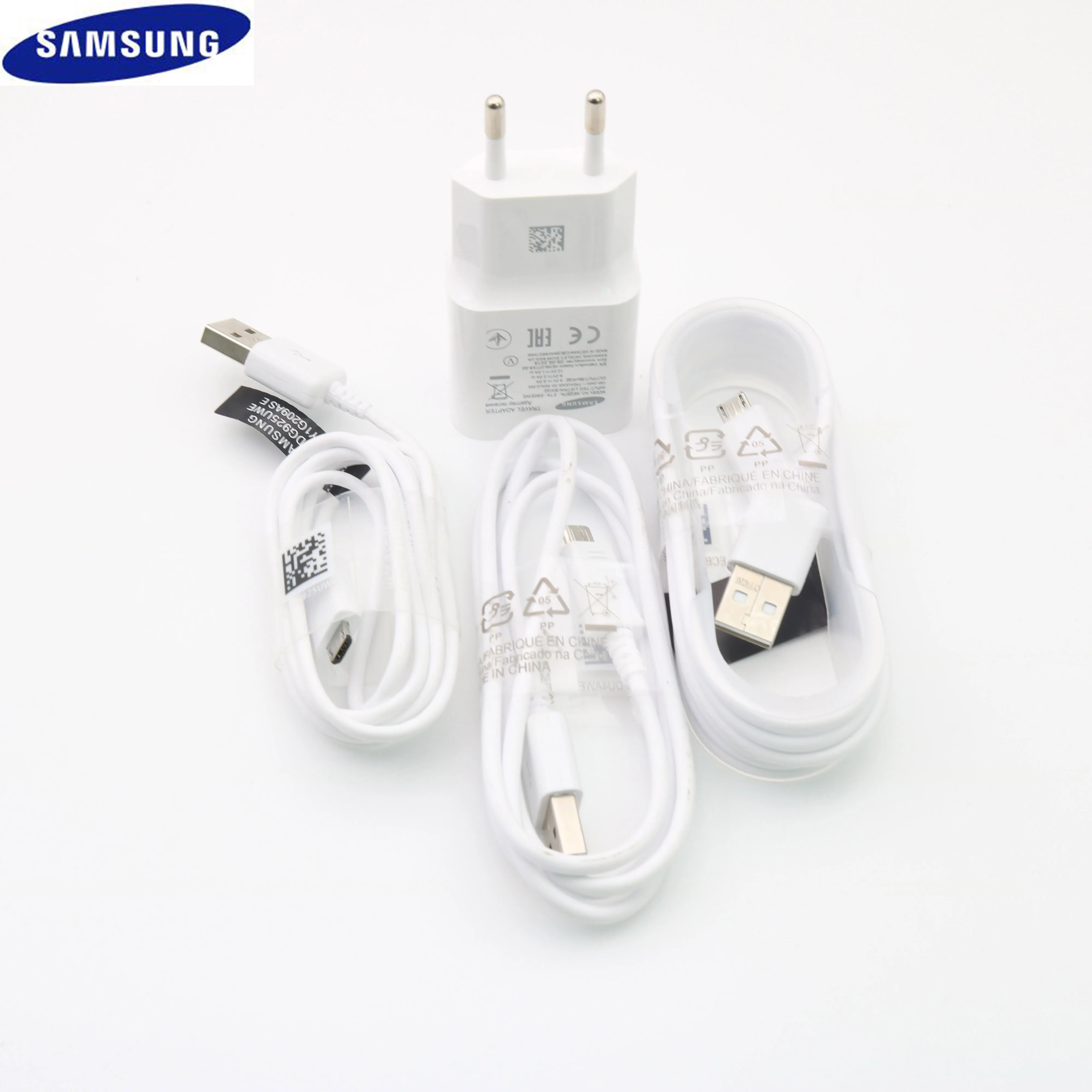 Зарядное устройство Samsung USB-адаптер быстрой зарядки кабель micro USB 1 м для Galaxy S10 S9 S8