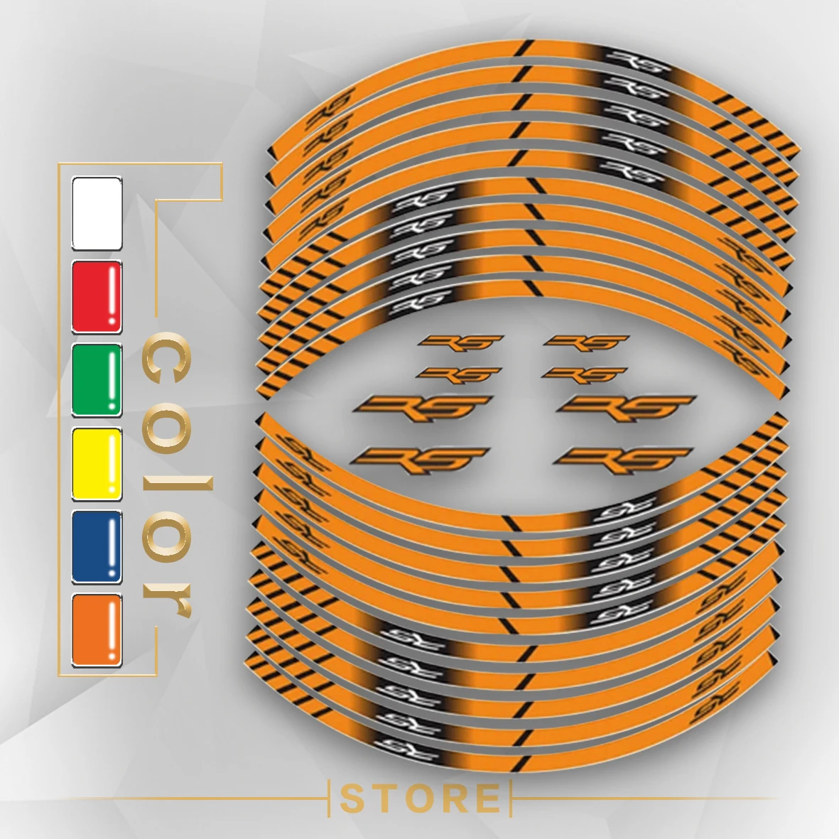 

New Motorcycle Tire Reflective stickers inner wheel stripes decoration decals for KTM RS