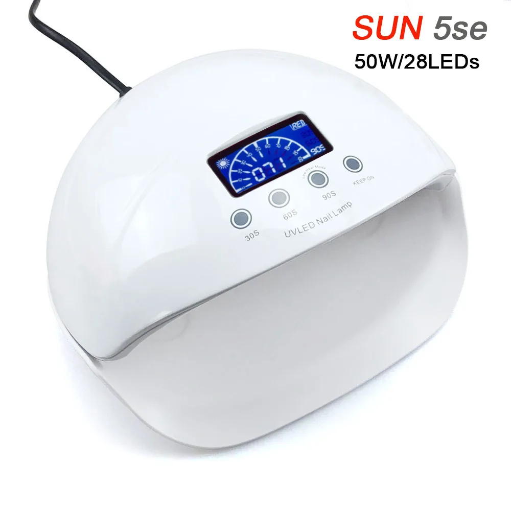 50 Вт SUN5 se УФ лампа светодиодный светильник для ногтей Сушилка всех гелей лак