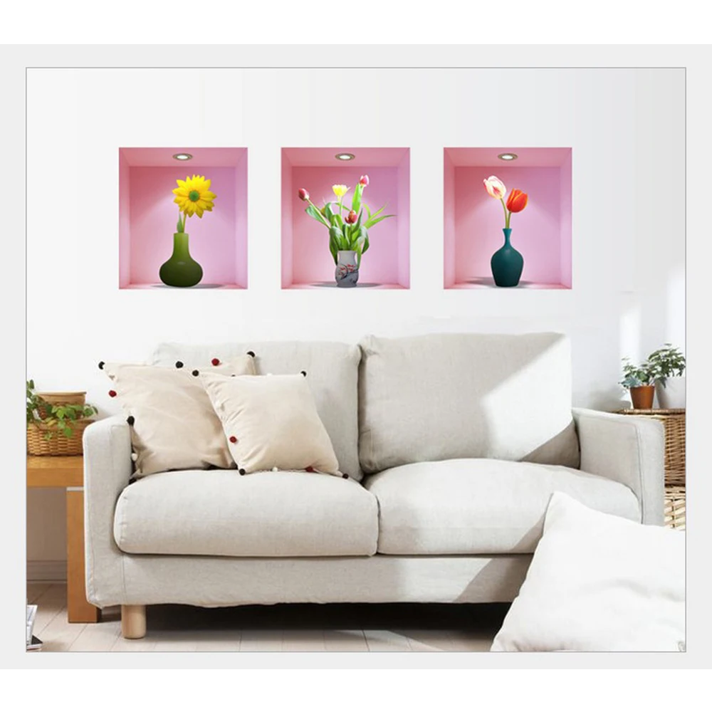 Наклейка для дома 3D моделирование античная ваза шаблон наклейки на стену