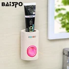 Автоматический Дозатор зубной пасты BAISPO, защита от пыли, держатель настенная подставка для зубных щеток, набор аксессуаров для ванной комнаты, соковыжималка для зубной пасты