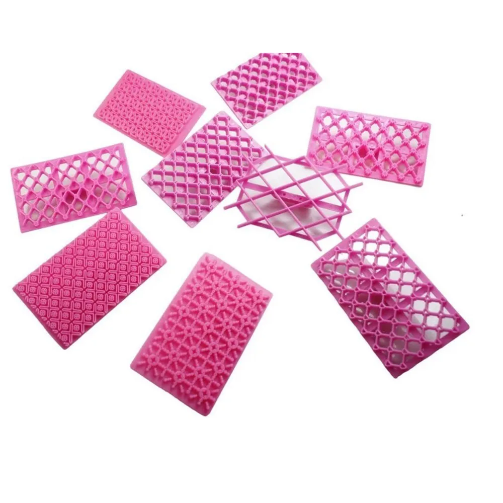 9 шт./упак. торт помадки тиснение Плесень Кружева цветок печенья набор устройство