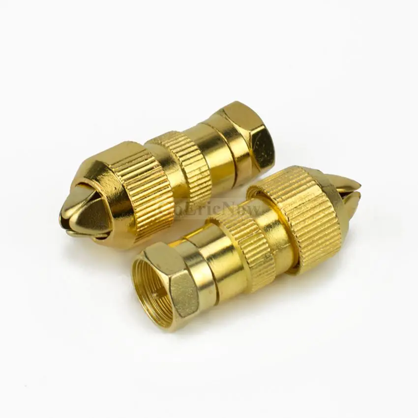 1 шт. РЧ коаксиальный припоя Бесплатная 50ohm золотое покрытие F разъем со штекером