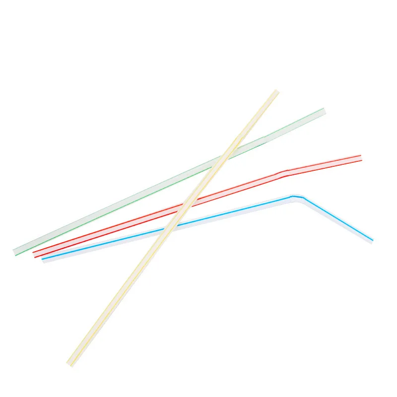 

100PCS Food Grade Plastic Curved Straw One Time Straw ,For Smoothies/Tea /Juice/ Water/Drink 0.5*21CM