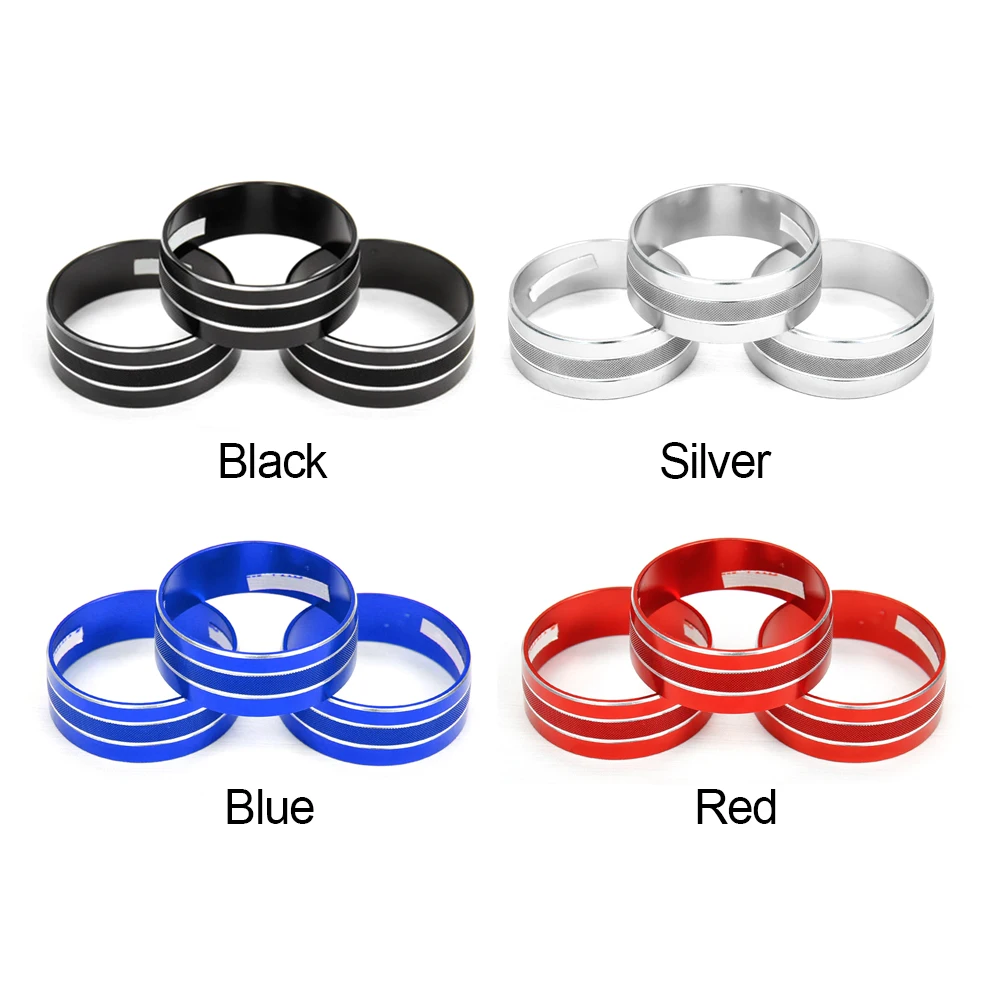 3pcs Air Conditioning Twist Button Parts Trim Switch Audio Decoration for Jeep JK JKU COMPASS For Patriot 2011-2016 |